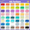 Set di pennarelli acrilici, 48 colori, punta doppia, Anteprima dell’immagine prodotto 6