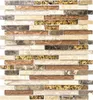 Glasmosaik Crystal mit Naturstein braun beige 29,8x33,8 cm Produktbild-Vorschau 1