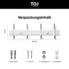 Appendiabiti da parete TOJ, bianco, 30 cm – Barra Anteprima dell’immagine prodotto 4