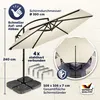 CASARIA® Ampelschirm 350 cm Komplettset inkl. 4 Gewichte & Produktbild-Vorschau 6