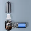 An exploded view diagram of a portable vacuum cleaner's internal components, including the dustbin, filter, motor, circuit board, and batteries, against a plain background. Produktbild-Vorschau