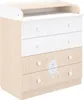 Wickelkommode 800 Shefa Kids, Teddy, weiß-Pastell Eiche Produktbild-Vorschau 1