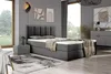A bedroom scene featuring a bed, nightstand, rug, and artwork. Produktbild-Vorschau