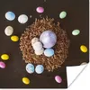 MuchoWow® Poster Ostereier - Regenbogen - Ostern 100x100 cm Produktbild-Vorschau 1