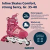 HUDORA Skates Comfort Pink, taille 35-40 Voir les images du produit 8