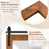 A collage of images showcasing a wooden framed mirror, its features, and a sliding door hardware. Podgląd zdjęcia produktu