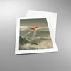 Poster - Poster ohne Rahmen - Rot Flugzeug Berge - 40x50 cm Produktbild-Vorschau 3
