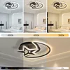 Moderne LED Deckenleuchte Stern Mond 3000K-6000K Dimmbare Produktbild-Vorschau 2