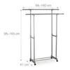 Relaxdays Kleiderständer mit 2 Kleiderstangen, Garderobe Produktbild-Vorschau 4