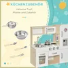 HOMCOM 2-in-1 Kinder Puppenhaus Kinderküche aus Holz mit Produktbild-Vorschau 6