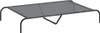 A gray elevated dog bed with a black metal frame, shown from a side angle against a white background. Anteprima dell’immagine prodotto