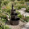 COSTWAY Gartenbrunnen mit Pumpe, 3-stufiger Springbrunnen Produktbild-Vorschau 2