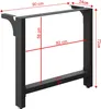 Stalowe nogi stołu Wiltec zestaw 2 kwadratowych rur 90x72cm Podgląd zdjęcia produktu 3