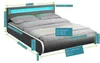 A diagram showing the dimensions of a bed. Náhled obrázku produktu