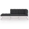 vidaXL 3-tlg. Garten-Lounge-Set mit Kissen Kiefer Produktbild-Vorschau 3