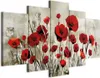 Italienischer Leinwand Leinwandbild - Scarlet Field 100x50 Produktbild-Vorschau 1