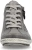 A close-up, front-facing view of a gray women's boot. Produktbild-Vorschau