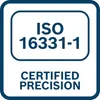 A certification badge for ISO 16331-1 Certified Precision. Voir les images du produit