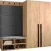 Garderobe MIRO Set 5 mit gepolsterten Paneelen Industrial Produktbild-Vorschau 1