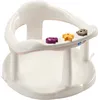 A white baby bath seat with colorful toys attached. Náhled obrázku produktu
