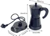 Elektryczny ekspres do kawy espresso Mocha, aluminiowy Podgląd zdjęcia produktu 3