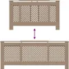 Two radiator covers shown one above the other with a double-headed arrow in between. Náhled obrázku produktu