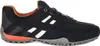 A side view of a single black sneaker with white and orange accents, set against a white background. Anteprima dell’immagine prodotto