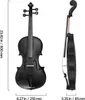 VEVOR violino 4/4, lunghezza braccio 584,2 mm, set di Anteprima dell’immagine prodotto 8
