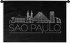 MuchoWow® Wandteppich Wandbehang Stadtbild "Sao Paulo" auf Produktbild-Vorschau 1