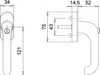 EDI Fenstergriff,1013/3000 edelstahl Produktbild-Vorschau 2