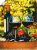 ARTland Poster Gläser Rotwein auf altem Fass Größe: 30x40 Produktbild-Vorschau 1