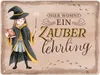 Zauberschülerin Metallschild XL in 21x28 cm in gelb mit Produktbild-Vorschau 1