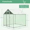 GIHAUVIA - Hühnerstall 2x2x2m Außenzaun Kleintierzaun Produktbild-Vorschau 8