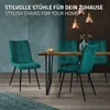 ML-Design Esszimmerstühle 2er Set Petrol, Wohnzimmerstühle Produktbild-Vorschau 5
