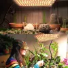 A collage showing a grow light illuminating various plants, including cacti and orchids, with a woman tending to some of the plants. Náhľad obrázku produktu