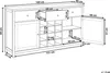 BELIANI Sideboard aus weißem MDF mit 2 Türen Ablagen Produktbild-Vorschau 3