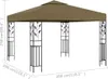 vidaXL Pavillon 3x3 m Taupe 180 g/m² Produktbild-Vorschau 4
