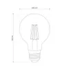 A line drawing of a decorative LED light bulb with dimensions indicated. Anteprima dell’immagine prodotto