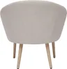 Miliboo - Sessel im beigen Samtdesign mit hellen Holzfüßen Produktbild-Vorschau 3