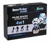 The image shows the packaging for a set of inline skates. Voir les images du produit
