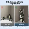 doporro Duschablage ohne Bohren 3 Ebenen Badregal Stehend Produktbild-Vorschau 7