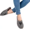 Filz Hausschuhe Damen – Hüttenschuhe mit Stickerei – Grau – Produktbild-Vorschau 10