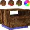A wooden bedside table with LED lighting. Produktbild-Vorschau