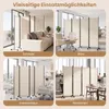 Parawan pokojowy COSTWAY 225 x 173 cm na kółkach, Podgląd zdjęcia produktu 8