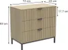 A 3-drawer chest of drawers with dimensions indicated. Náhled obrázku produktu