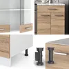 Küchenzeile Vicco R-Line Sonoma/Weiß 200 cm , AP Eiche, Produktbild-Vorschau 6