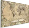 Obraz Mapa Świata Vintage Dekoracja 3D Ozdoba ścienna z Podgląd zdjęcia produktu 1