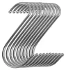 S-Haken 10 Stück aus Metall mit zum Aufhängen Metallhaken Universalhaken 100 x 47 x 5 mm Produktbild-Vorschau