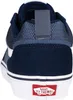 The back view of a blue Vans shoe. Produktbild-Vorschau