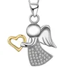 Damen Kinder Engel Halskette mit Anhänger echt 925 Sterling Produktbild-Vorschau 2